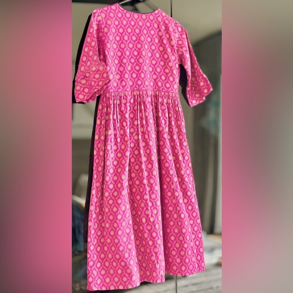 Silk brocade unique custom top/topper/long jacket. Size S. Hook eye buttons. - Picture 4 of 4